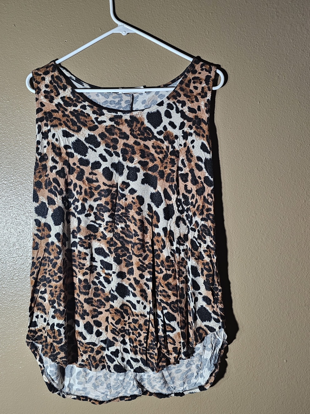 Zenana Outfitters Leopard Print Tank - Brown Black Cream